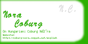 nora coburg business card